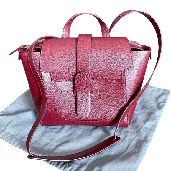 Senreve Mini Maestra Bag Chianti Leather Tote Backpack Crossbody Satchel Red main image 16